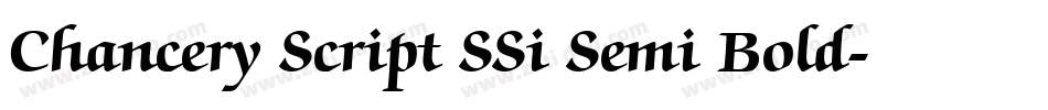 Chancery Script SSi Semi Bold字体转换